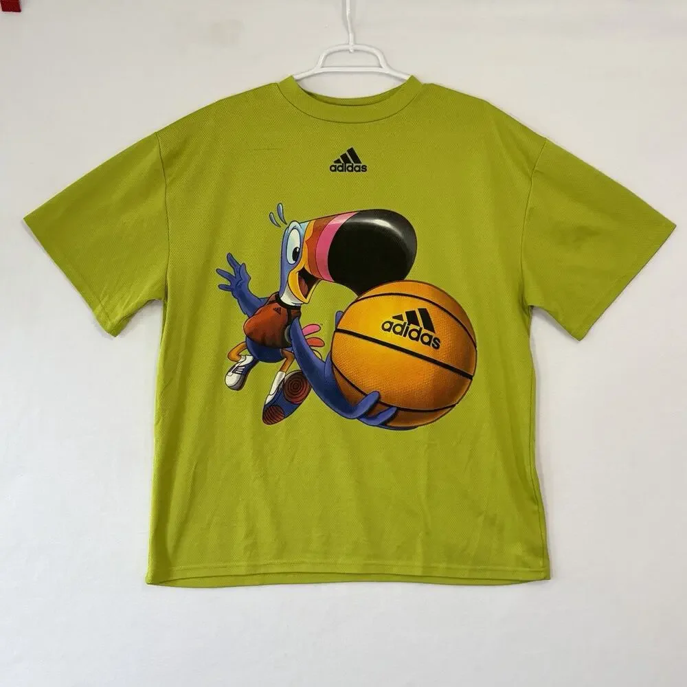 Rare Vintage 90’s Adidas Tuscan Sam Basketball Froot Loops Kellogg’s Shirt Large
